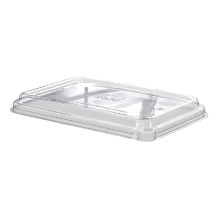 Plastic Deksel RPET transparant voor Suikerriet dienblad Ecologisch 355 en 470 ml (400 stuks)