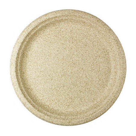 Assiette en Son de Blé Naturel Ø26cm (50 Unités)