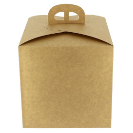 Boîte de Panettone en carton kraft 1000g 21,5x21,5x21,5cm (25 Utés) 