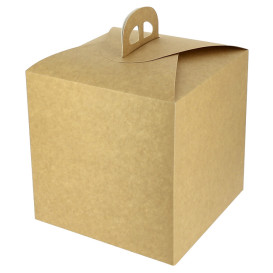 Boîte de Panettone en carton kraft 1000g 21,5x21,5x21,5cm (100 Utés) 