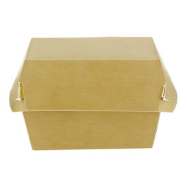 Bakjes Hamburger Kraft Kartonnen Dubbele Sluiting 11x11x7,5cm (450 Stuks)