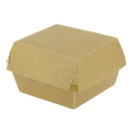 Bakjes Hamburger Kraft Kartonnen Dubbele Sluiting 11x11x7,5cm (450 Stuks)