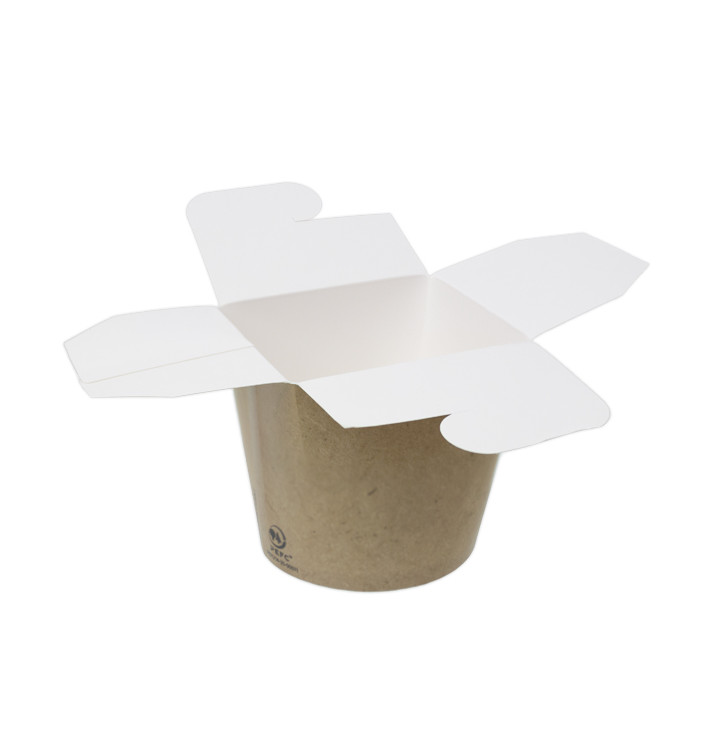 Papieren take-out Container kraft 800ml (500 stuks)