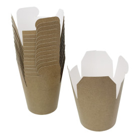 Papieren take-out Container kraft 800ml (50 stuks) 