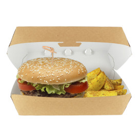 Kraft hamburgerbox Giant 23x17,5x8cm (25 stuks) 