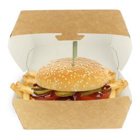 Boîte à Hamburger Kraft Mega 16,5x18x9cm (200 Utés)