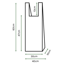 Sac à Bretelles pour pain Translucide 30x60cm 14µm (2.000 Utés)