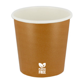 Gobelet en Carton sans Plastique 4Oz/120ml "Caramel" Ø6,2cm (1.000 Utés)