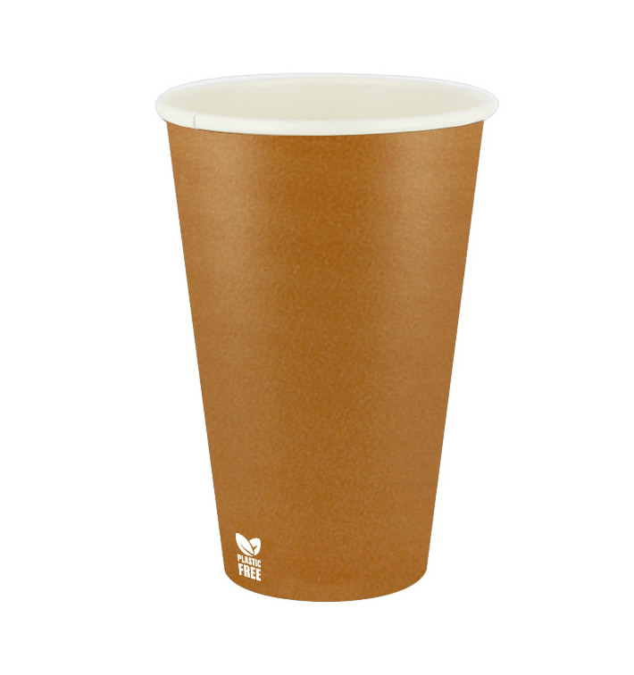 Gobelet en Carton sans Plastique 12 Oz/360ml "Caramel" Ø8cm (1.000 Utés)