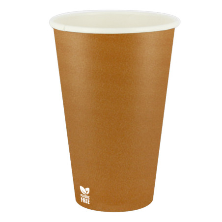 Gobelet en Carton sans Plastique 12 Oz/360ml "Caramel" Ø8cm (1.000 Utés)