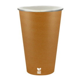 Gobelet en Carton sans Plastique 12 Oz/360ml "Caramel" Ø8cm (1.000 Utés)