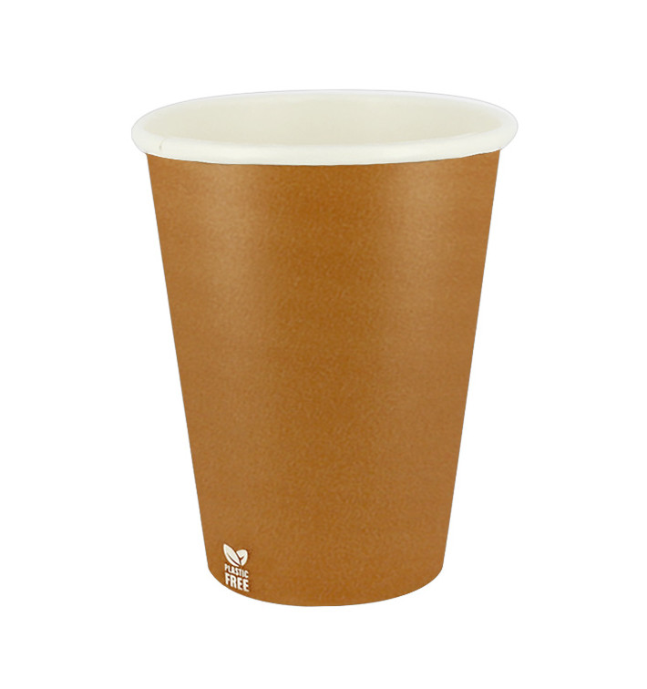 Plastic-Vrije Papieren Beker 14 Oz/420ml "Caramel" Ø9,0cm (50 stuks)