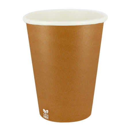 Gobelet en Carton sans Plastique 14Oz/420ml "Caramel" Ø9,0cm (50 Unités)