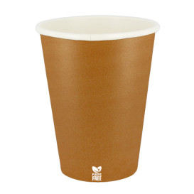 Plastic-Vrije Papieren Beker 14 Oz/420ml "Caramel" Ø9,0cm (50 stuks)