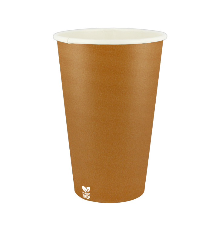 Gobelet en Carton sans Plastique 16 Oz/480ml "Caramel" Ø9,0cm (1.000 Utés)