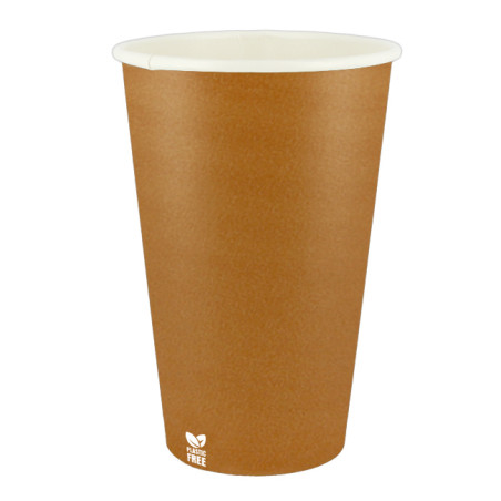 Gobelet en Carton sans Plastique 16 Oz/480ml "Caramel" Ø9,0cm (1.000 Utés)