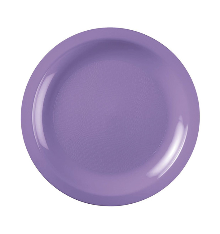 Assiette Plastique Réutilisable Plate Lilas PP Ø185mm (50 Utés)