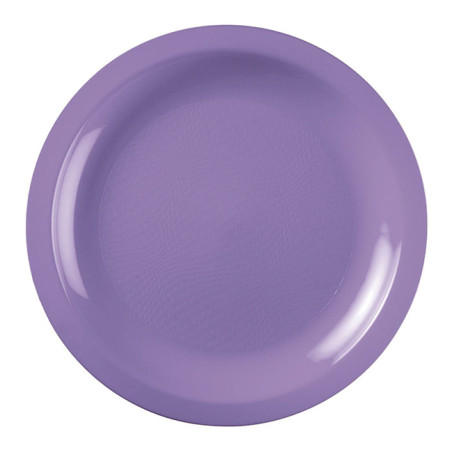 Assiette Plastique Réutilisable Plate Lilas PP Ø185mm (50 Utés)