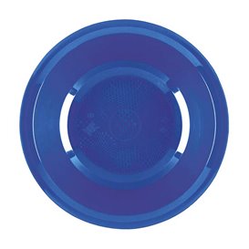 Uittrekken openbaar Intensief Plastic bord Diep mediterranean blauw "Rond vormig" PP Ø19,5 cm (50 stuks)