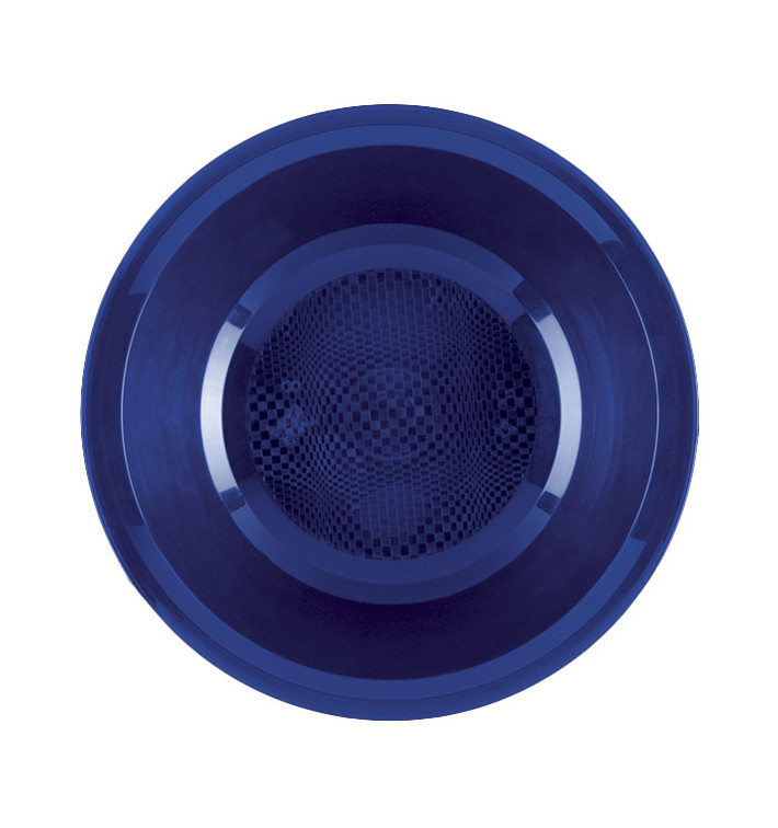 Plastic bord Diep blauw "Rond vormig" PP Ø19,5 cm (600 stuks)