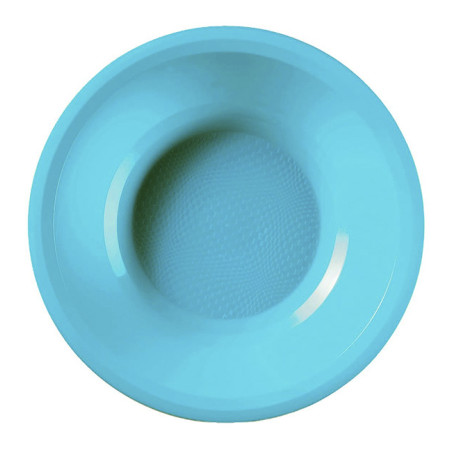 Assiette Dure Réutilisable Creuse Turquoise PP Ø19,5cm (600 Utés)