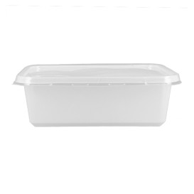 Boîte avec Couvercle Plastique PS 157x112x51mm 500ml (600 Utés)