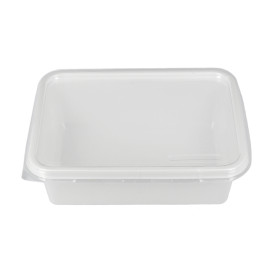 Boîte avec Couvercle Plastique PS 157x112x51mm 500ml (600 Utés)