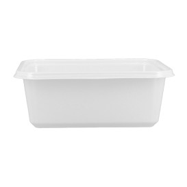 Boîte Plastique PS Blanc 127x91x42mm 300ml (100 Unités)