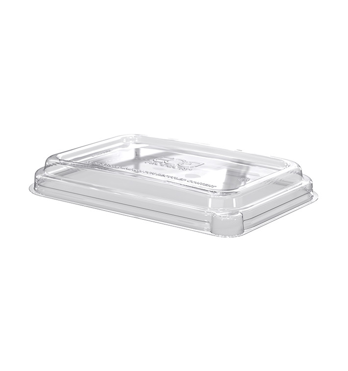 Plastic Deksel RPET transparant voor Suikerriet dienblad Ecologisch 710 en 940 ml (50 stuks) 