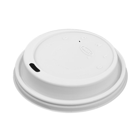 Couvercle plastique PS "Cappuccino" Blanc Ø9,4cm (1000 Unités)