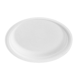 Assiette Canne à Sucre Bagasse Blanc Ø23 cm (500 Utés)