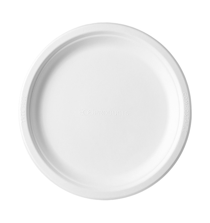 Assiette Canne à Sucre Bagasse Blanc Ø17,5 cm (50 Utés)