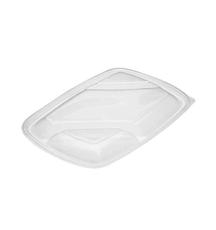 Plastic Deksel voor Deli Container PP Rechthoekige vorm 3C zwart 28x20cm (150 stuks)