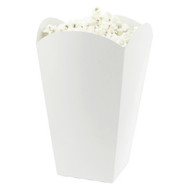 Etuis à Pop-Corn Grand Blanc 150g 8,7x13x20,3cm (250 Unités)