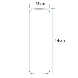 Wegwerp plastic Over omhulsel PE wit G80 18x44cm (1.000 stuks)