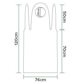 Tablier Polyéthylène 37.5 Microns 120x76cm Blanc (500 Utés)