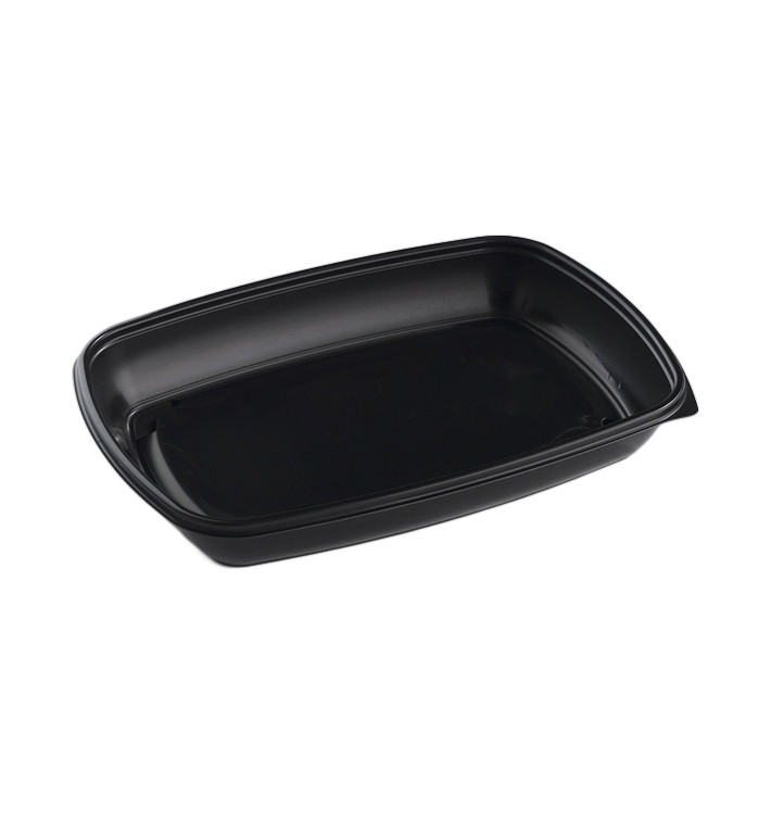 Plastic deli Container PP zwart 1350ml 28x20x4cm (50 stuks) 