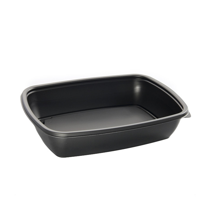 Plastic deli Container PP zwart 900ml 23x16,5cm (75 stuks) 