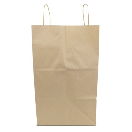 Sac en papier avec Anses Kraft 120g/m² 36+24x39cm (200 Utés)