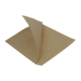 Papieren voedsel zak Vetvrij opening L vormig kraft 15x15cm (3000 stuks)