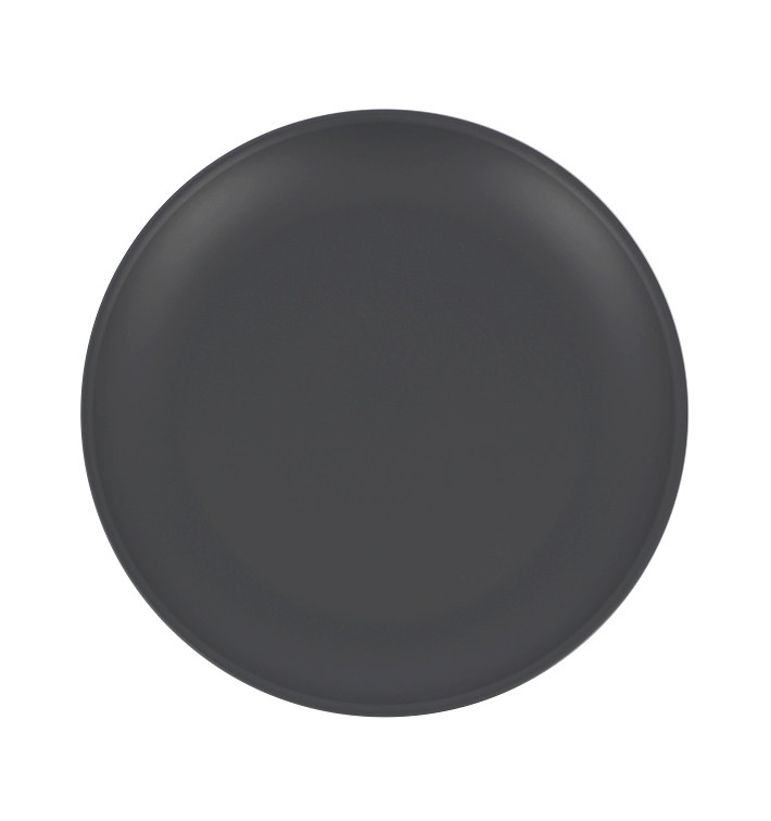 Assiette Réutilisable Durable PP Minéral Anthracite Ø23,5cm (54 Utés)