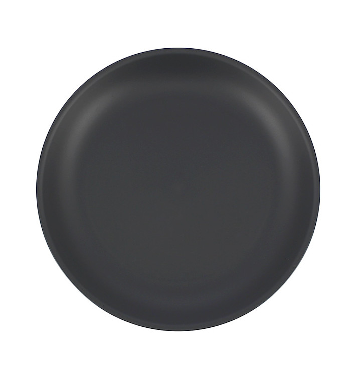 Assiette Réutilisable Durable PP Minéral Anthracite Ø21cm (54 Utés)