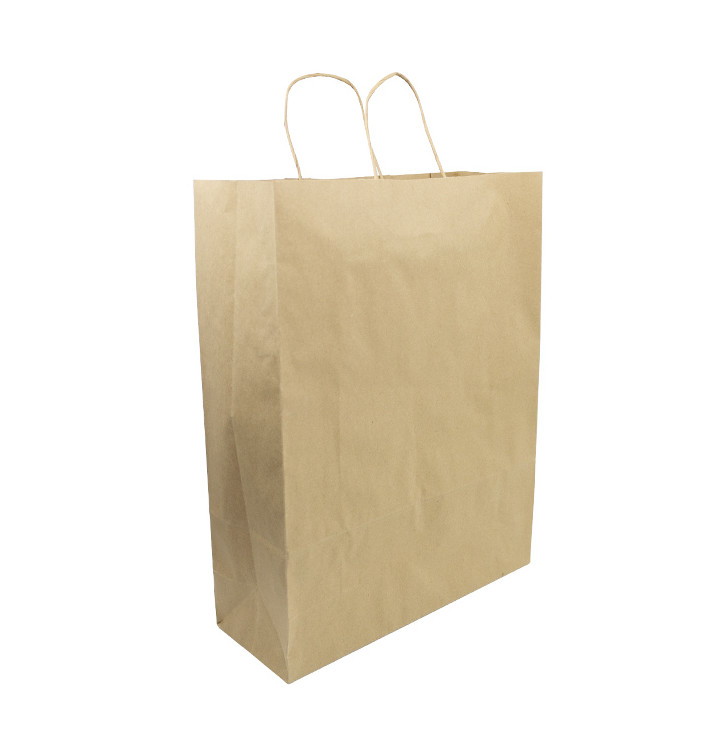 Sac en papier Hawanna avec Anses KRAFT 100g/m² 32+12x41cm (200 Utés)