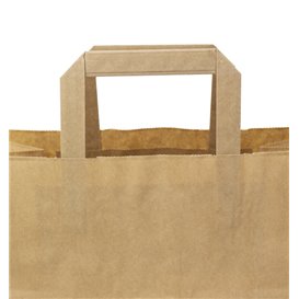 Sac Papier Kraft avec Anses Plates 70g/m² 32x22x26cm (250 Utés)