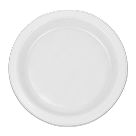 Assiette Plate Réutilisable Economique PS Blanc Ø16,5cm (450 Utés)