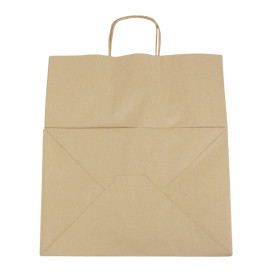 Sac en papier avec Anses Kraft 120g/m² 36+24x39cm (50 Utés)