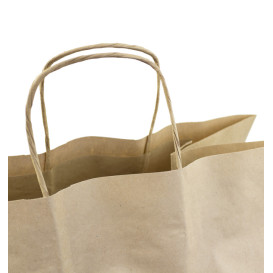 Sac en papier avec Anses Kraft 120g/m² 36+24x39cm (50 Utés)