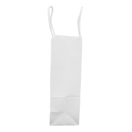 Sac en papier Blanc avec Anses Kraft 100g/m² 18+8x24cm (25 Utés)