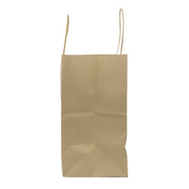 Sac en papier Kraft Marron avec Anses 100g/m² 27+14x26cm (200 Utés)