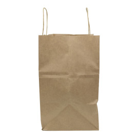 Sac en Papier Kraft Marron avec Anses 80g/m² 30+18x29cm (250 Utés)